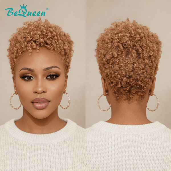 BeQueenWig PIXIE WIGS Bequeen Bronze Small Finger Wave Pixie Wig