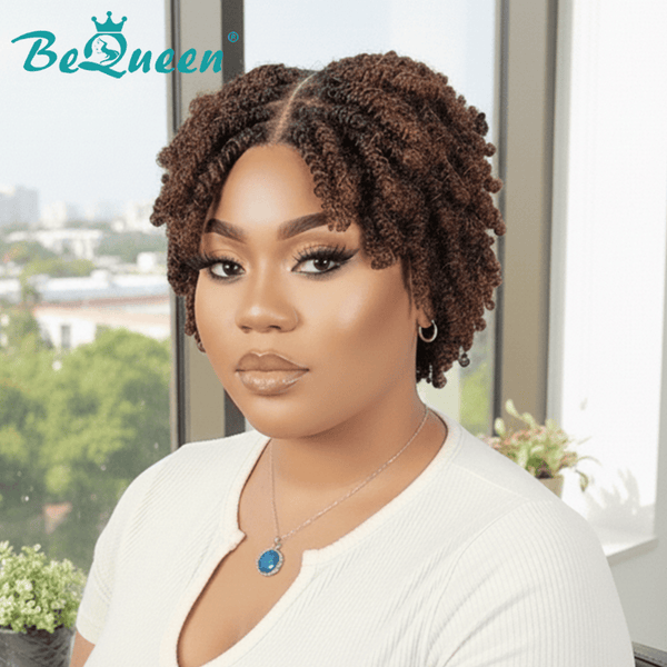 BeQueenWig Sexy Braid Lace Wig BeQueen Chocolate Corkscrew Braided Wig