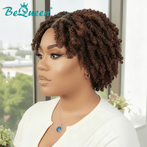 BeQueenWig Sexy Braid Lace Wig BeQueen Chocolate Corkscrew Braided Wig