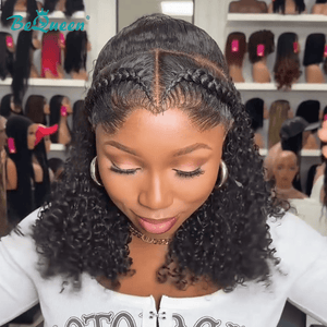 BeQueenWig Sexy Braid Lace Wig Bequeen Curly Sexy Braid Frontal Lace Long Wig
