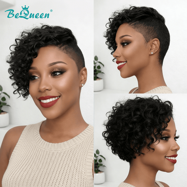 BeQueenWig TOPPER & MOHAWK Bequeen Curly Wave 1B Topper