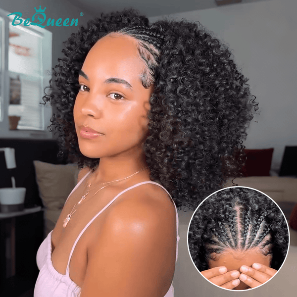 BeQueenWig Sexy Braid Lace Wig Bequeen Cute Braid 100% Human Hair Bob Wig