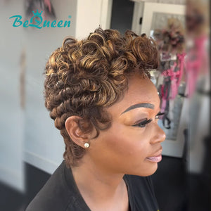 BeQueenWig PIXIE WIGS Bequeen Fashion Beown Color Wig