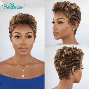 BeQueenWig PIXIE WIGS Bequeen Fashion Brown Color Wig