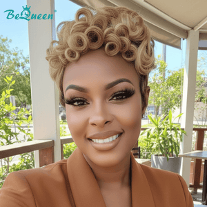 BeQueenWig PIXIE WIGS Bequeen Fashion Finger Wave Lace Pixie Wig