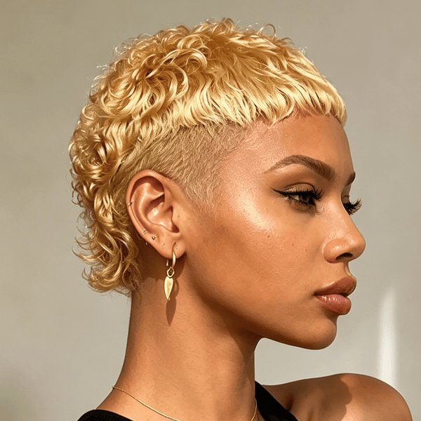 BeQueenWig TOPPER & MOHAWK Bequeen Golden Finger Wave Style Machine Made Put and Go Topper Unit