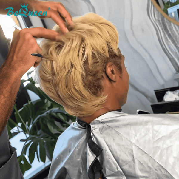 BeQueenWig TOPPER & MOHAWK Bequeen Golden Short Cut Style Topper