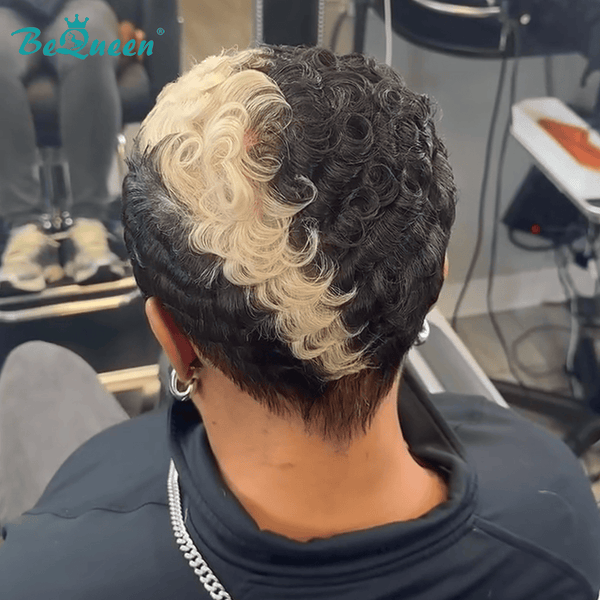 BeQueenWig PIXIE WIGS Bequeen Highlight 613 Special Made Pixie Wig