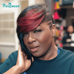 BeQueenWig TOPPER & MOHAWK Bequeen Highlight Red Machine Made Topper