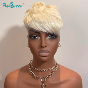 BeQueenWig TOPPER & MOHAWK Bequeen Machine Made 613 Short Cut Topper