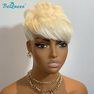 BeQueenWig TOPPER & MOHAWK Bequeen Machine Made 613 Short Cut Topper