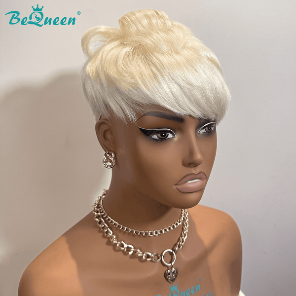 BeQueenWig TOPPER & MOHAWK Bequeen Machine Made 613 Short Cut Topper