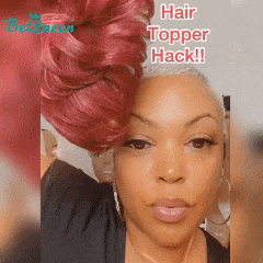 BeQueenWig TOPPER & MOHAWK Bequeen Machine Made 99J Burgundy Partial Topper