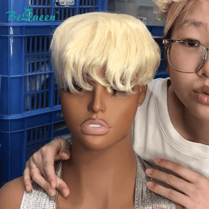 BeQueenWig TOPPER & MOHAWK Bequeen Machine Made Blonde Topper
