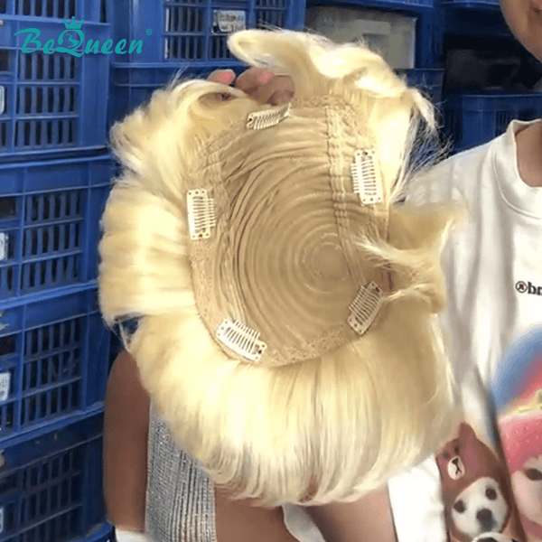 BeQueenWig TOPPER & MOHAWK Bequeen Machine Made Blonde Topper