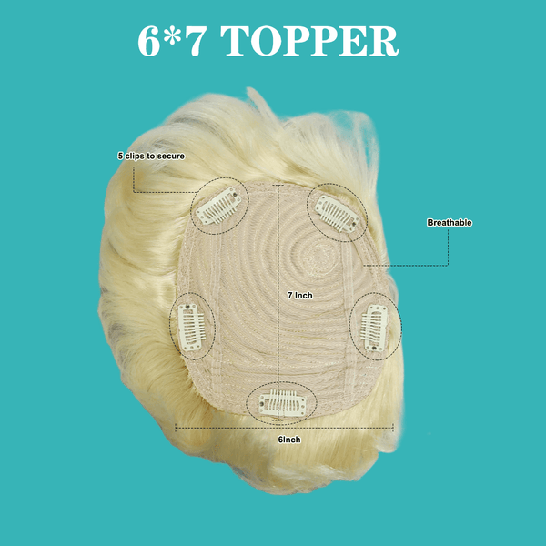 BeQueenWig TOPPER & MOHAWK Bequeen Machine Made Blonde Topper