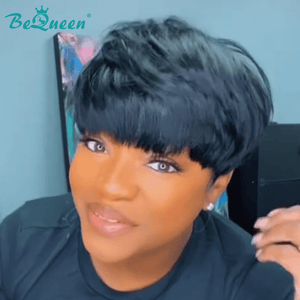 BeQueenWig TOPPER & MOHAWK Bequeen Machine Made Natrual Black Topper2