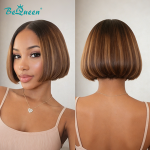 BeQueenWig PIXIE WIGS Bequeen Mix Color Short Cut Lace Wig
