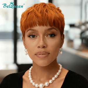 BeQueenWig PIXIE WIGS Bequeen Orange Special Made Pixie Wig