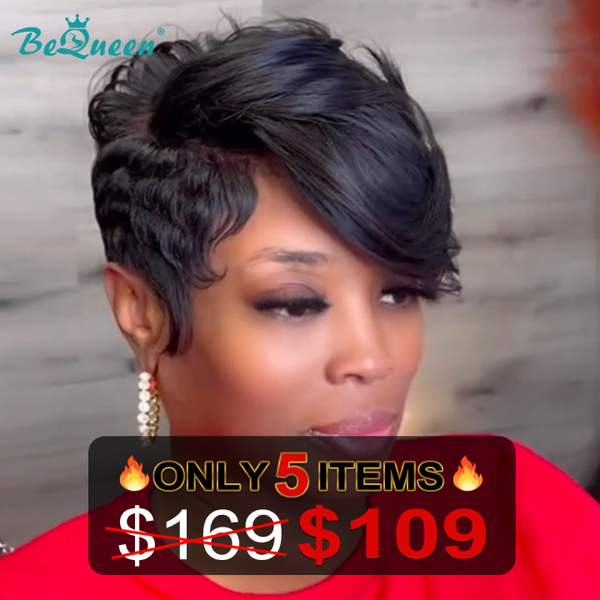 BeQueenWig PIXIE WIGS Bequeen Pixie Cut Sexy Wave Lace Wig (Limited Time Sales)