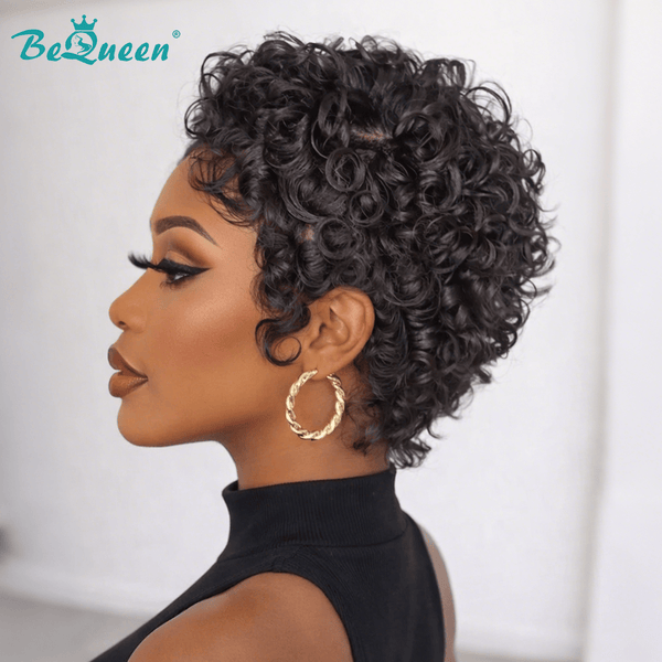 BeQueenWig PIXIE WIGS Bequeen Sexy Finger Wave Short Cut Wig