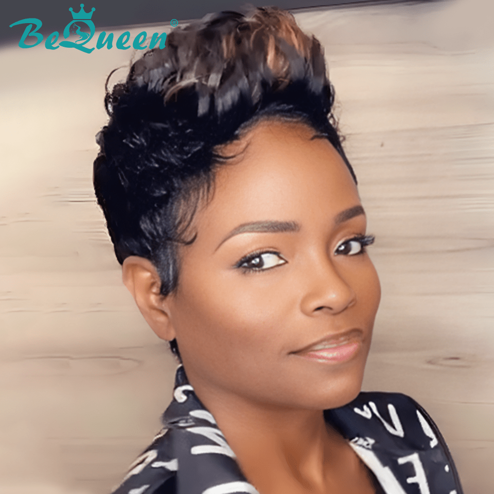 Pixie Lace Bequeen Sexy Highlight Finger Wave Pixie Lace Wig – BeQueen Wig