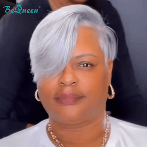 BeQueenWig PIXIE WIGS Bequeen Silver Charm Special Lace Wig
