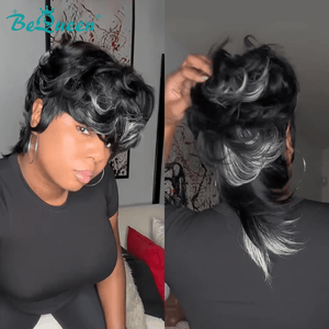 BeQueenWig TOPPER & MOHAWK Bequeen Silver Storm Elegance Topper