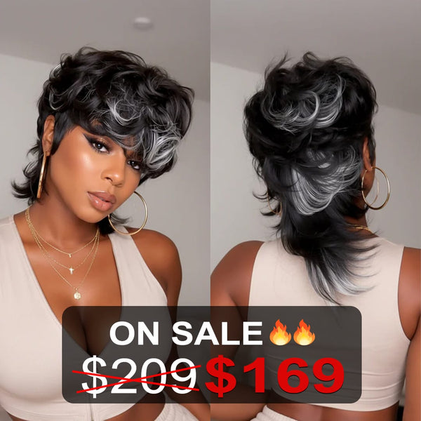 BeQueenWig TOPPER & MOHAWK Bequeen Silver Storm Elegance Wig (Limited Time Sales)