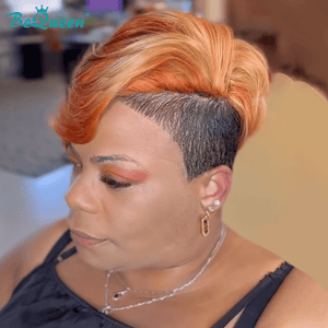 BeQueenWig TOPPER & MOHAWK Bequeen Sleek Auburn Breeze Machine Made Topper