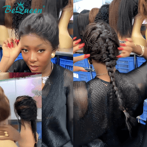 BeQueenWig Sexy Braid Lace Wig Bequeen Sleek Goddess Braid 100% Human Hair Lace Wig