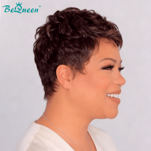 BeQueenWig PIXIE WIGS Bequeen Sunset Orange Special Finger Wave Pixie Wig