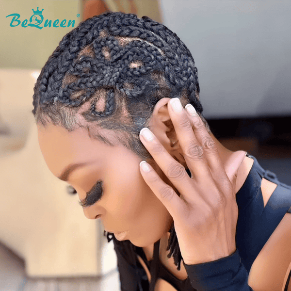 BeQueenWig Sexy Braid Lace Wig Bequeen Unique Flower Style Human Hair Braid Wig