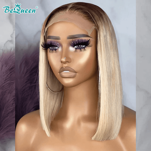 BEQUEEN 4x4 Straight T4#/613 Short BOB Closure Wigs BeQueenWig