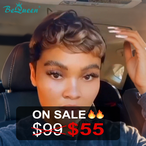 Bequeen Pixie Wave Cut Machine Made Wig (USA)