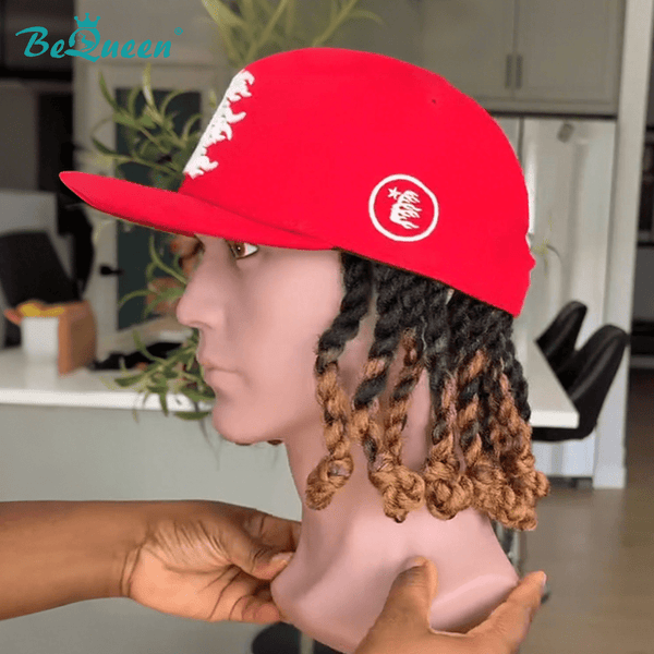 overseas Workout Wig Bronze Bequeen 100% Human Hair Braid with Hat Workout Wig