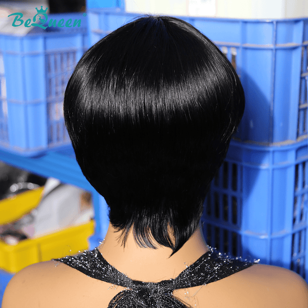 overseas PIXIE WIGS Bequeen 100% Human Hair Short Cut Fashion Wig