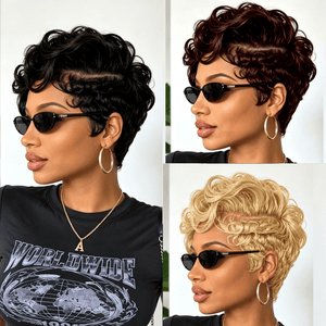 overseas PIXIE WIGS Bequeen 13X4 Lace Side Part Wave Style Frontal Lace Wig-1