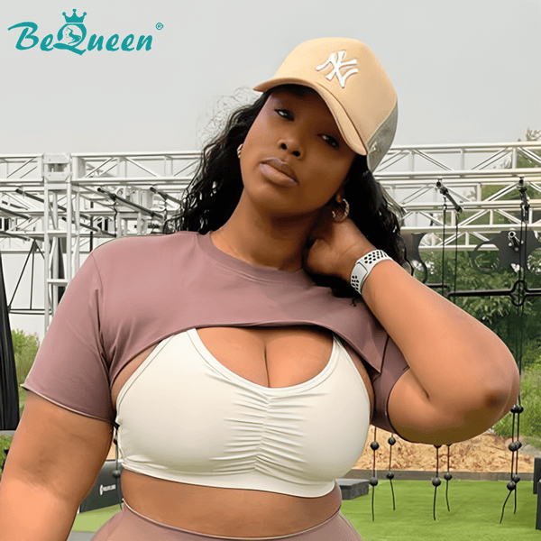 overseas Workout Wig Bequeen 1B 100% Hat Curly Workout Wig