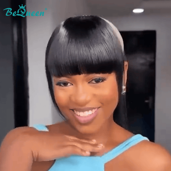 overseas Workout Wig Bequeen 1B A Piece Of Bang Hair (Not A Wig)