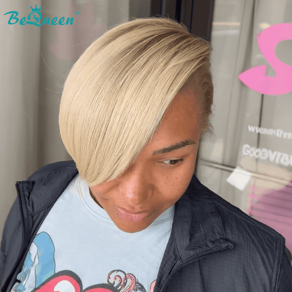 overseas TOPPER & MOHAWK Bequeen 1B & Blonde Side Part Topper