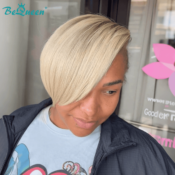 overseas TOPPER & MOHAWK Bequeen 1B & Blonde Side Part Topper