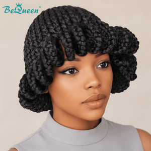 overseas Workout Wig Bequeen 1B Braid Hat Style Workout Wig