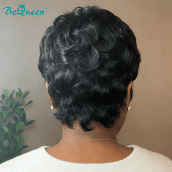 overseas PIXIE WIGS Bequeen 1B Curly Special Style Pixie Cut Wig-1