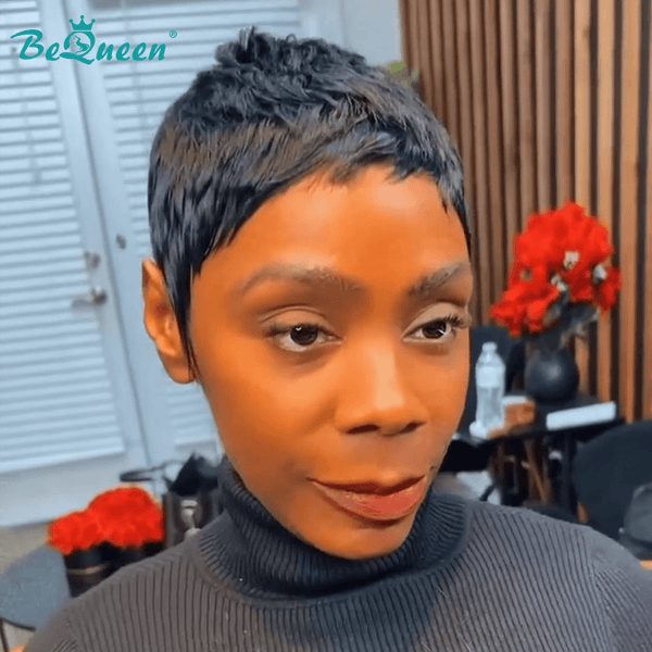 overseas PIXIE WIGS Bequeen 1B Special Made Pixie Cut Wig-1