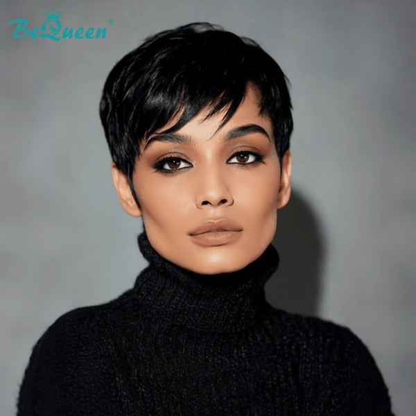 overseas PIXIE WIGS Bequeen 1B Special Made Pixie Cut Wig-1