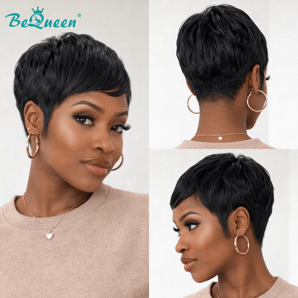 overseas PIXIE WIGS Bequeen 1B Special Made Pixie Cut Wig-1