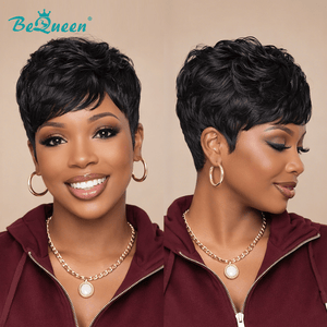 overseas PIXIE WIGS Bequeen 1B Special Made Pixie Cut Wig-2