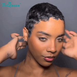 overseas PIXIE WIGS Bequeen 1B Special Made Pixie Cut Wig