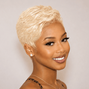 overseas PIXIE WIGS BeQueen #60 Cool Frontal Lace Wig 100% Human Hair
